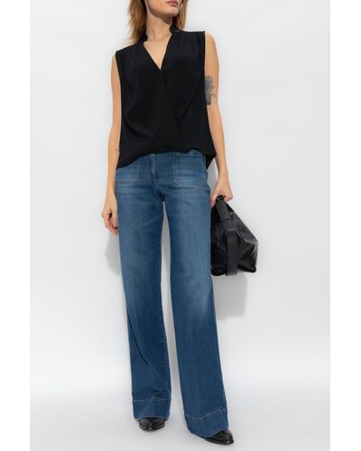 Victoria Beckham Jeans With Wide Legs - Blue