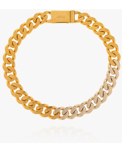 Saint Laurent Brass Necklace, - Metallic