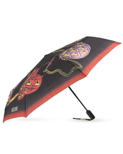 Moschino Umbrella With Logo, - Multicolour