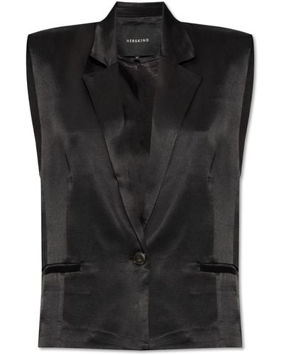 Herskind 'line' Vest, - Black