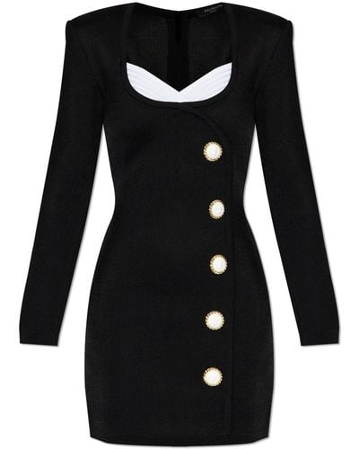 Balmain Dress With Buttons - Black