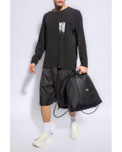 Y-3 Shorts With Logo, - Gray