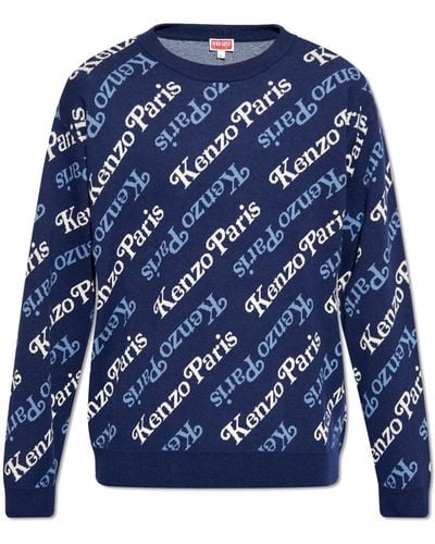 KENZO Jumper With Logo, - Blue