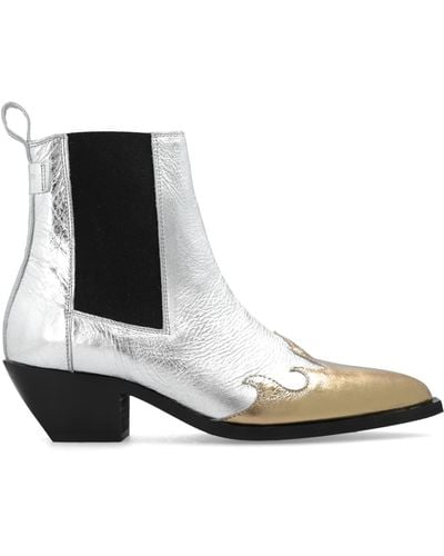 AllSaints 'dellaware' Heeled Ankle Boots, - White