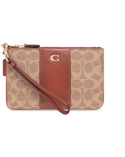 COACH 'wristlet Small' Pouch - Pink