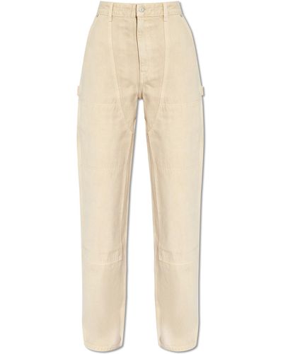 Helmut Lang Jeans With Logo, - Natural