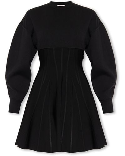 Alexander McQueen Wool Dress - Black