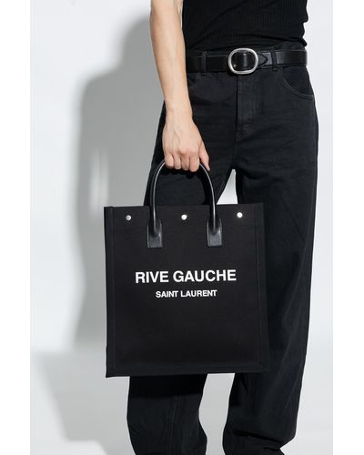 Saint Laurent ‘Rive Gauche’ Shopper Bag - Black