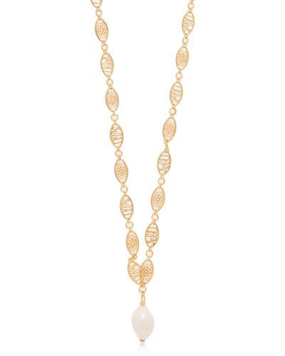 Chloé Brass Necklace - Orange