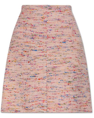 Ganni Skirt With Stitching Details - Pink