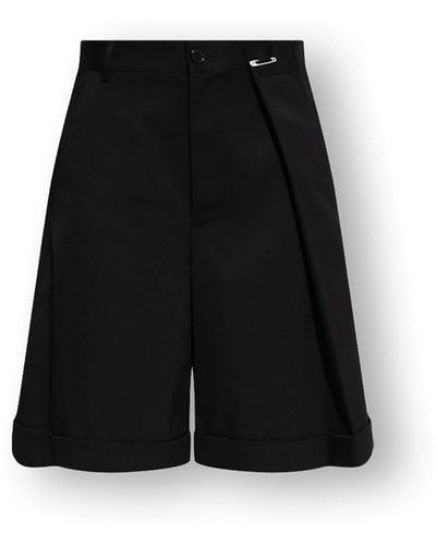 MM6 by Maison Martin Margiela Pleated Shorts - Black