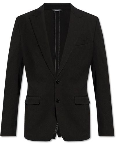 Dolce & Gabbana Blazer With Pockets, - Black
