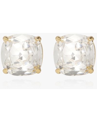 Kate Spade Earrings With Glass Stones, - Metallic