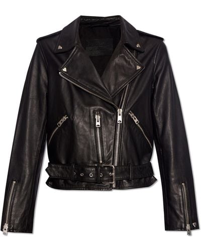 AllSaints Leather Jacket 'Balfern' - Black