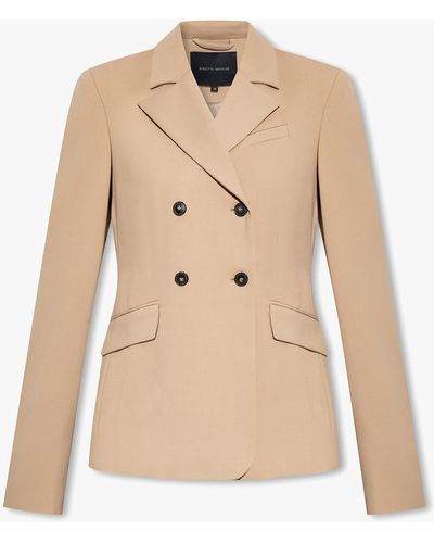 Herskind Double-breasted Blazer, - Natural