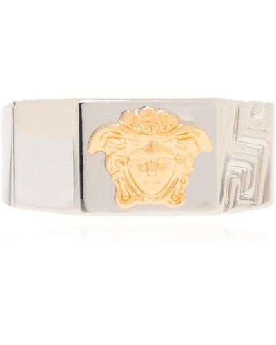 Versace Ring With Signature Application - Metallic