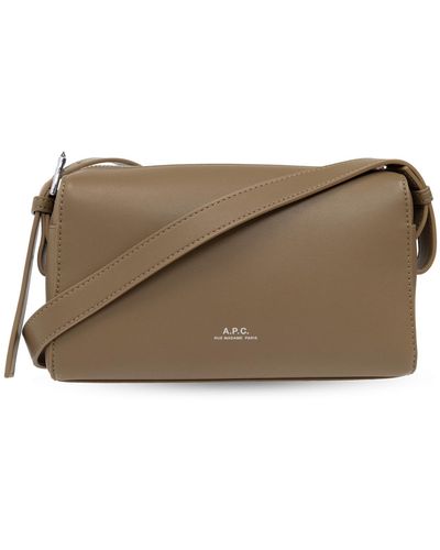 A.P.C. Nino Shoulder Bag, - Brown