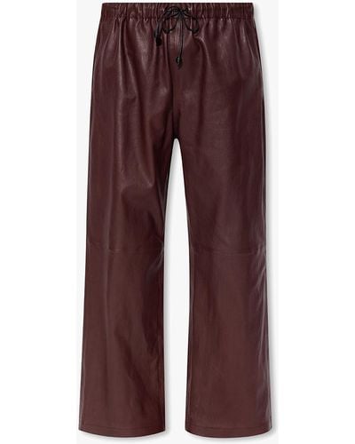 Inès & Maréchal ‘Lutz’ Leather Pants - Purple