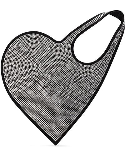 Coperni ‘Heart Mini’ Leather Shoulder Bag - Grey
