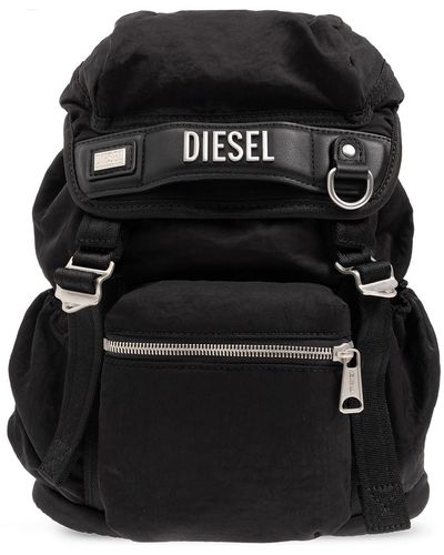 DIESEL ‘Logos Small’ Backpack With Logo - Black