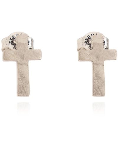 AllSaints Cross-shaped Earrings, - White