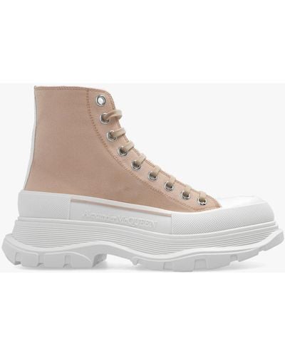 Alexander McQueen Platform Ankle Boots - Pink