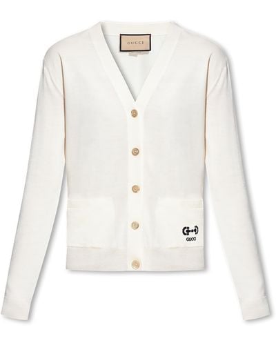 Gucci Extra Fine Wool Cardigan - White