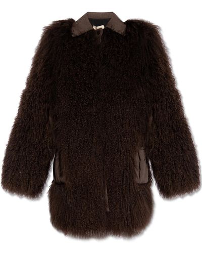 The Mannei 'helsinki' Fur Coat, - Black