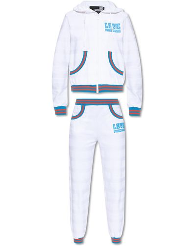 Love Moschino Tracksuit With Logo Print - White