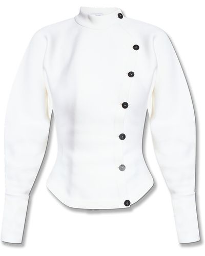 Ferragamo Button-Up Cardigan, ' - White