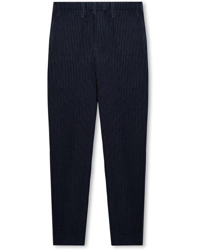 Homme Plissé Issey Miyake Pleated Trousers - Blue