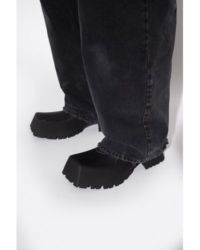 Balenciaga Trooper Rubb Ankle Boots - Black