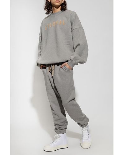 Fear Of God Sweatpants With Logo Patch - Gray