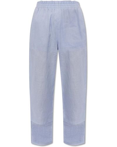 Emporio Armani Linen Pants, - Blue