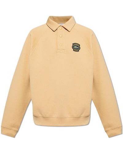 Lacoste Sweatshirt With Logo - Natural