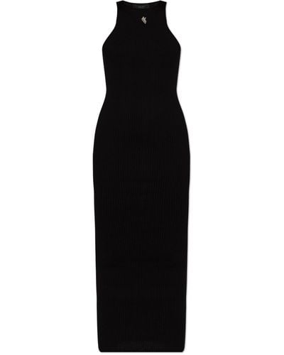 Amiri Striped Dress, - Black