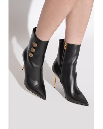 Balmain ‘Roni’ Heeled Ankle Boots - Black