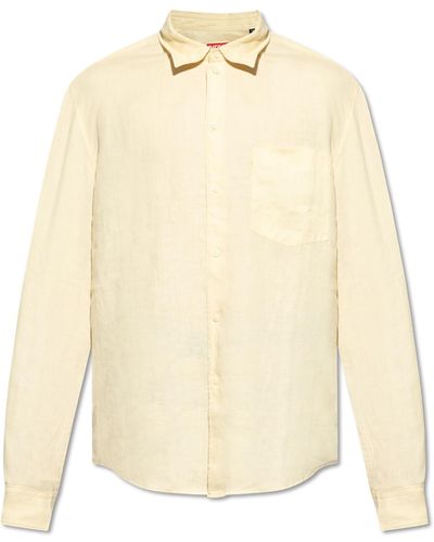 DIESEL Linen Shirt 's-emil', - Natural