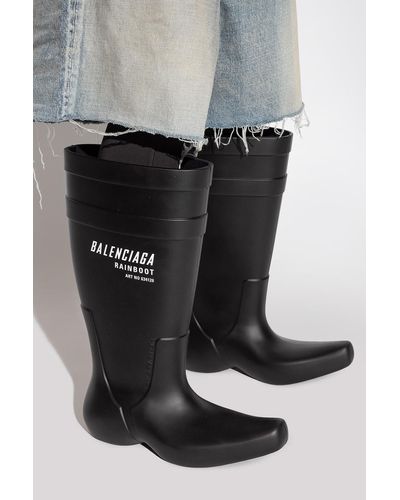 Balenciaga Excavator Rubber Rain Boots - Black