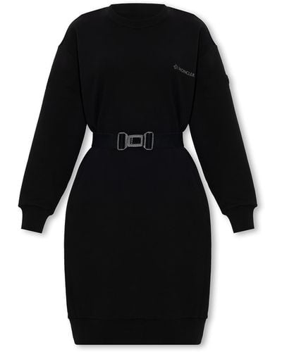 Moncler Dress With Logo - Black