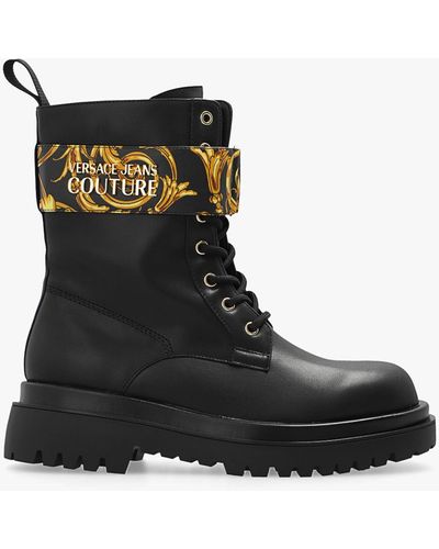 Versace Combat Boots - Black