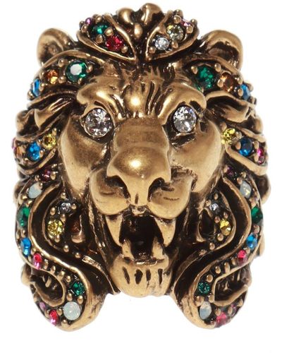 Gucci Lion Head Ring - Multicolor