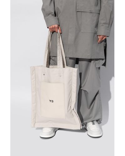 Y-3 Shopper Bag With Logo - Gray
