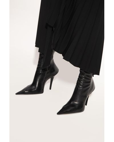 Balenciaga Pointed-toe Knee-high Boots - Black