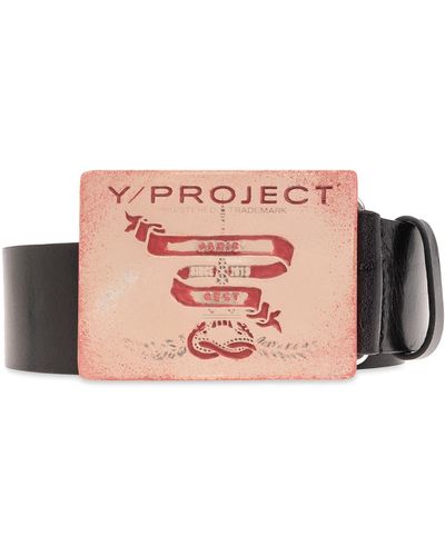 Y. Project Leather Belt, - Pink