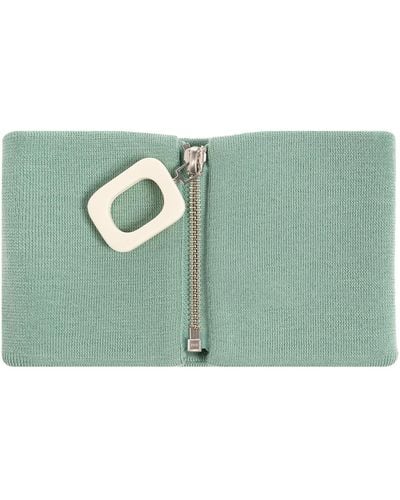 JW Anderson Neckband With Zip, - Green