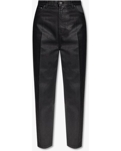 Totême Waxed Tapered Jeans - Black