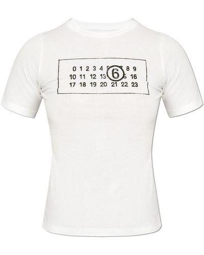 MM6 by Maison Martin Margiela T-shirt With Logo, - White