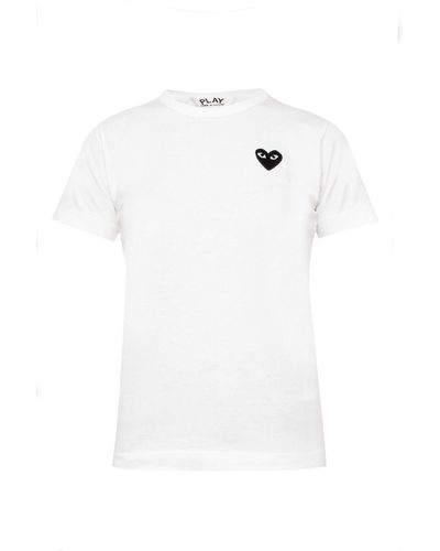 COMME DES GARÇONS PLAY Patched T-shirt - White