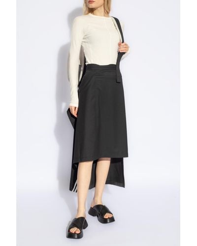 Y-3 Asymmetrical Skirt, - Black
